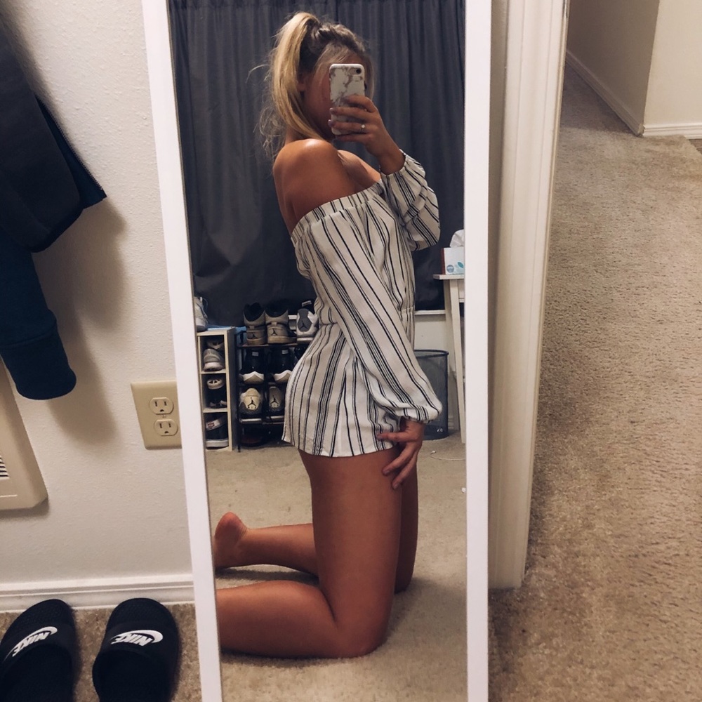 LA Hearts Black n’ White Romper